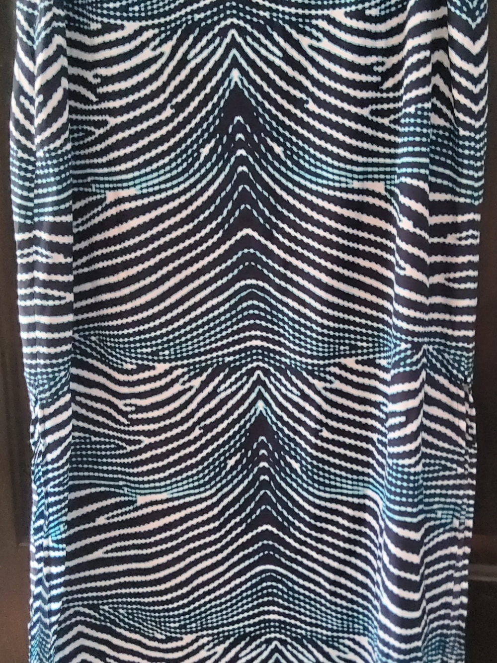 Michael Kors Navy, White & Light Blue Printed Maxi Skirt